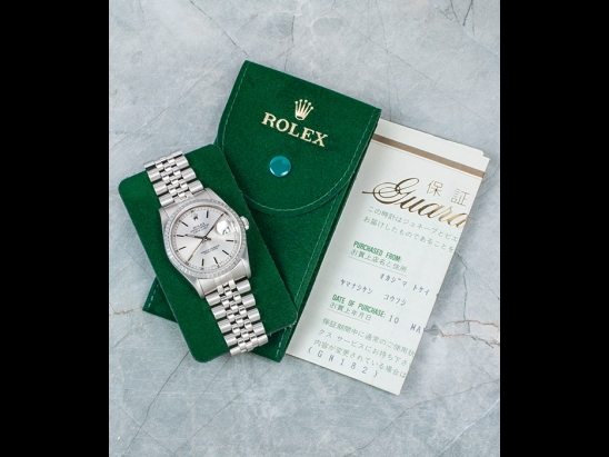 Rolex Datejust 36 Argento Jubilee Silver Lining - Rolex Guarantee  Watch  16220